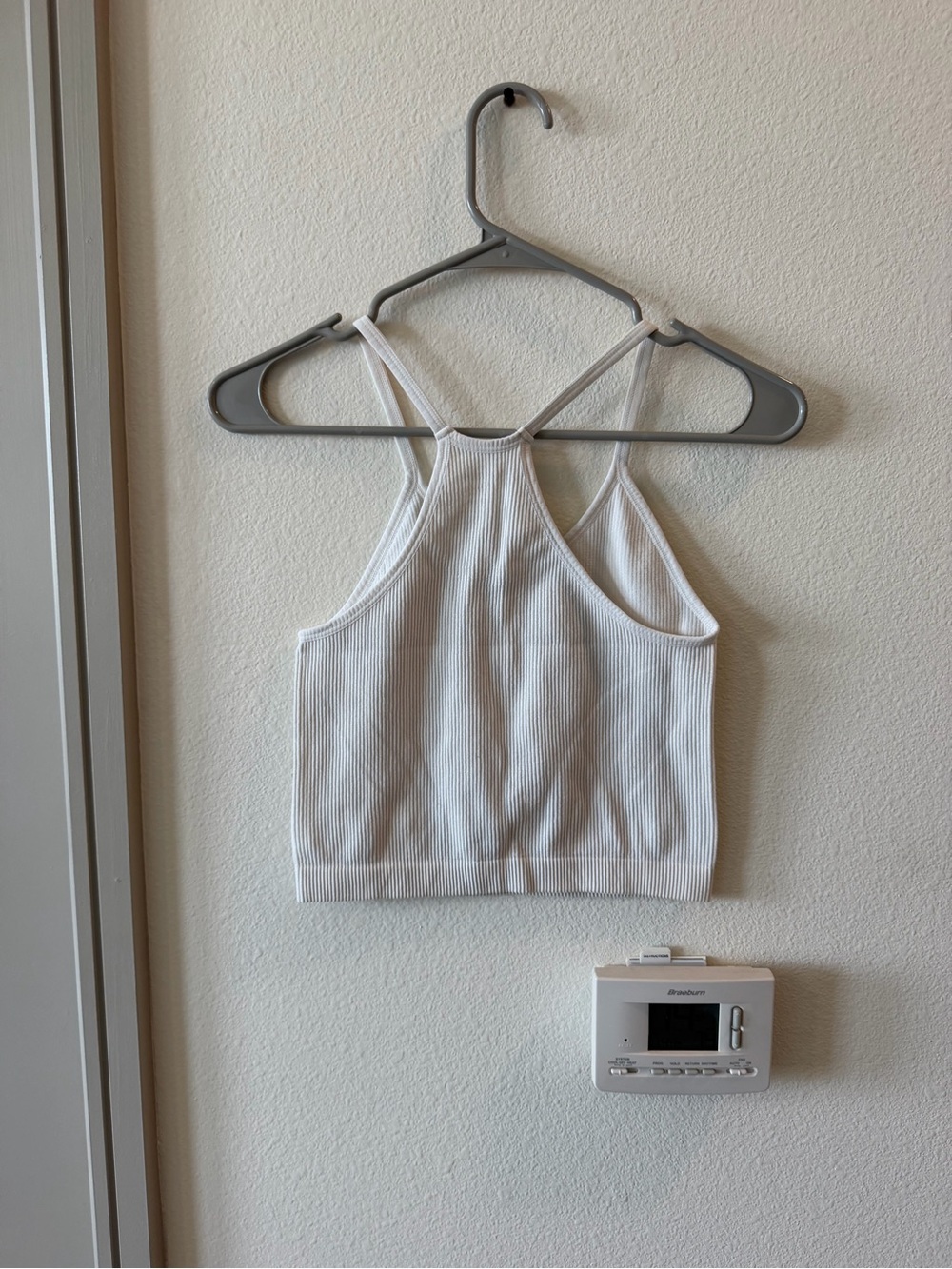 Aritzia Cream Ribbed Racerback Tank - Picture 2 of 3